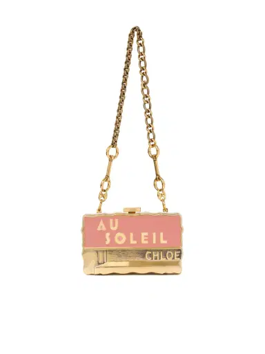 Chloé Chloé Soleil minaudière with chain in brass & enamel | Thumbnail 1 Chloé Chloé Soleil minaudière with chain in brass & enamel | Thumbnail 1