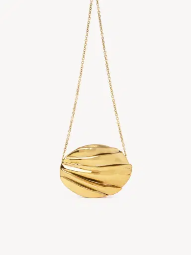 Chloé Chloé Plissé minaudière with chain in copper & brass | Thumbnail 5 Chloé Chloé Plissé minaudière with chain in copper & brass | Thumbnail 5