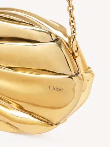 Chloé Chloé Plissé minaudière with chain in copper & brass | Thumbnail 6 Chloé Chloé Plissé minaudière with chain in copper & brass | Thumbnail 6