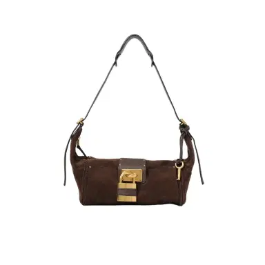 Chloé Paddington crossbody bag in suede leather | Thumbnail 1 Chloé Paddington crossbody bag in suede leather | Thumbnail 1