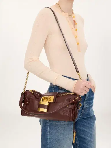 Chloé Small Paddington bag with strap in grained leather | Thumbnail 3 Chloé Small Paddington bag with strap in grained leather | Thumbnail 3