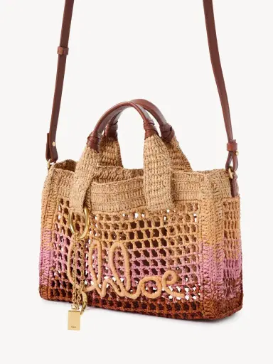 Chloé Small Summer Banana east-west tote bag with strap in raffia | Thumbnail 4 Chloé Small Summer Banana east-west tote bag with strap in raffia | Thumbnail 4