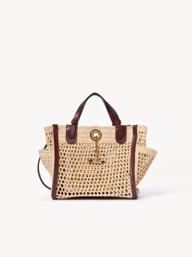 Chloé Small Chloé Iconic double carry bag in raffia | Thumbnail 4 Chloé Small Chloé Iconic double carry bag in raffia | Thumbnail 4