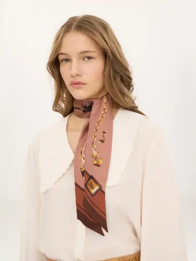 Chloé The Chloé Paddington bandeau scarf in silk twill | Thumbnail 3 Chloé The Chloé Paddington bandeau scarf in silk twill | Thumbnail 3