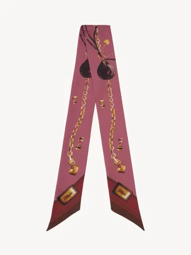 Chloé The Chloé Paddington bandeau scarf in silk twill | Thumbnail 2 Chloé The Chloé Paddington bandeau scarf in silk twill | Thumbnail 2