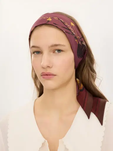 Chloé The Chloé Paddington bandeau scarf in silk twill | Thumbnail 5 Chloé The Chloé Paddington bandeau scarf in silk twill | Thumbnail 5