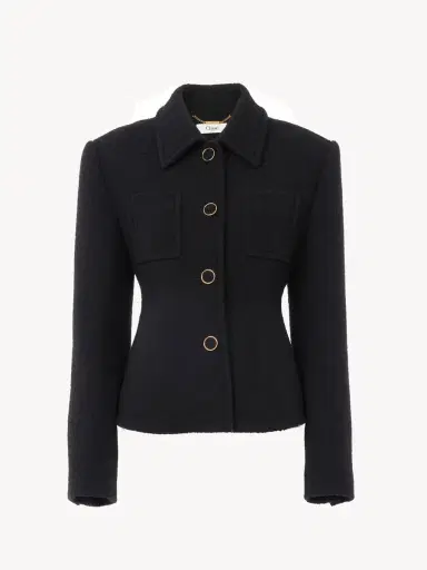 Chloé Fitted tailored jacket in wool bouclette | Thumbnail 2 Chloé Fitted tailored jacket in wool bouclette | Thumbnail 2