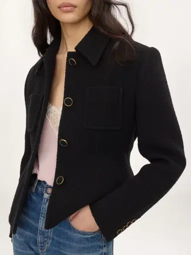 Chloé Fitted tailored jacket in wool bouclette | Thumbnail 6 Chloé Fitted tailored jacket in wool bouclette | Thumbnail 6