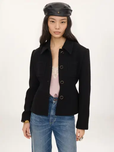 Chloé Fitted tailored jacket in wool bouclette | Thumbnail 8 Chloé Fitted tailored jacket in wool bouclette | Thumbnail 8