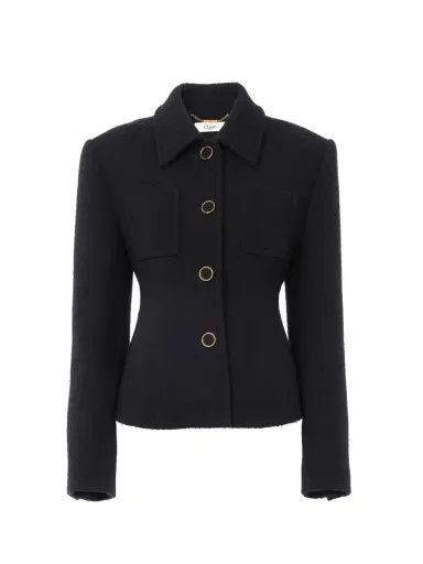 Chloé Fitted tailored jacket in wool bouclette | Thumbnail 1 Chloé Fitted tailored jacket in wool bouclette | Thumbnail 1