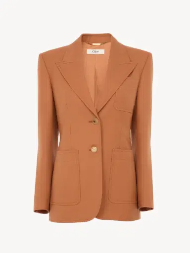 Chloé Single-breasted tailored jacket in wool gabardine | Thumbnail 2 Chloé Single-breasted tailored jacket in wool gabardine | Thumbnail 2