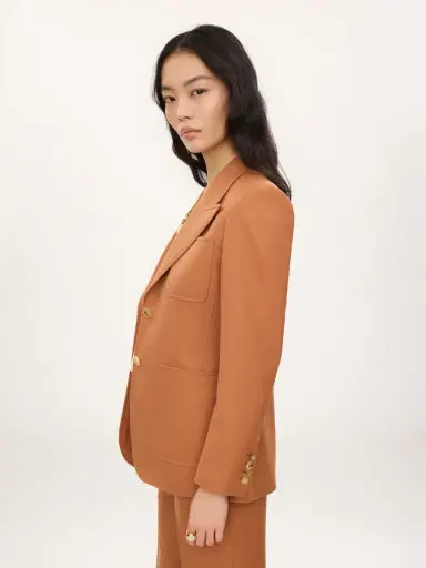Chloé Single-breasted tailored jacket in wool gabardine | Thumbnail 6 Chloé Single-breasted tailored jacket in wool gabardine | Thumbnail 6
