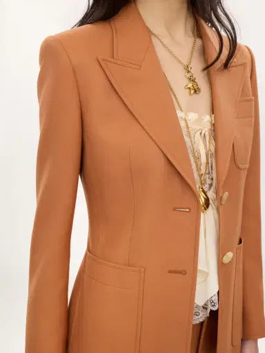 Chloé Single-breasted tailored jacket in wool gabardine | Thumbnail 7 Chloé Single-breasted tailored jacket in wool gabardine | Thumbnail 7