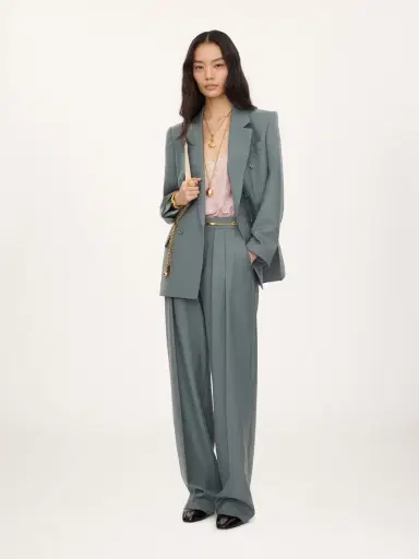 Chloé Double-breasted tailored jacket in wool gabardine | Thumbnail 3 Chloé Double-breasted tailored jacket in wool gabardine | Thumbnail 3