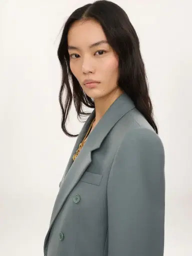 Chloé Double-breasted tailored jacket in wool gabardine | Thumbnail 6 Chloé Double-breasted tailored jacket in wool gabardine | Thumbnail 6