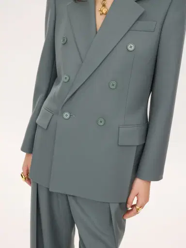 Chloé Double-breasted tailored jacket in wool gabardine | Thumbnail 7 Chloé Double-breasted tailored jacket in wool gabardine | Thumbnail 7