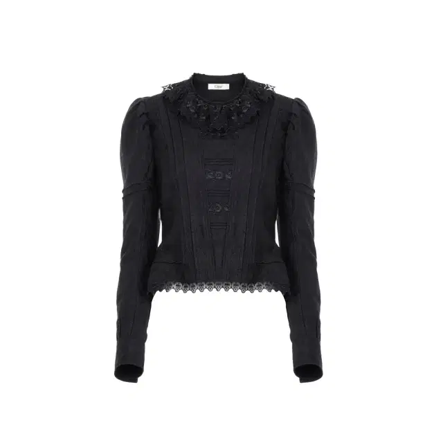 Fitted jacket in silk-blend jacquard & lace Fitted jacket in silk-blend jacquard & lace