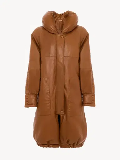 Chloé Long puffer coat in leather | Thumbnail 2 Chloé Long puffer coat in leather | Thumbnail 2