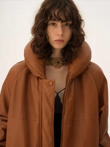 Chloé Long puffer coat in leather | Thumbnail 6 Chloé Long puffer coat in leather | Thumbnail 6