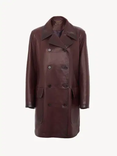 Chloé Double-breasted carcoat in leather | Thumbnail 2 Chloé Double-breasted carcoat in leather | Thumbnail 2