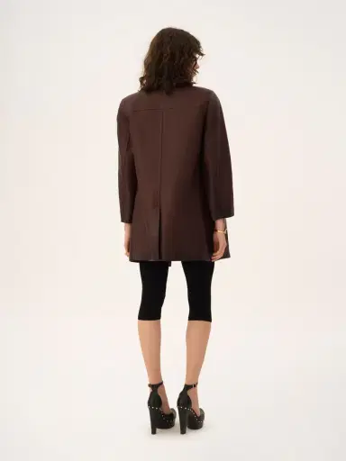 Chloé Double-breasted carcoat in leather | Thumbnail 5 Chloé Double-breasted carcoat in leather | Thumbnail 5