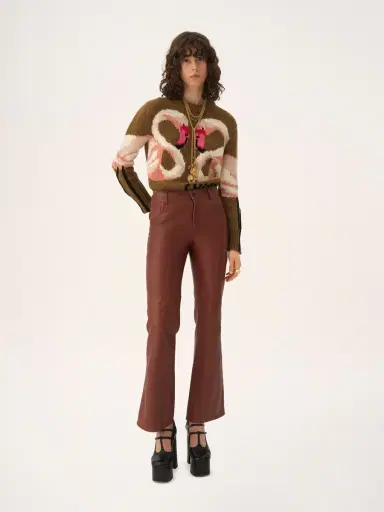 Chloé Flared pants in leather | Thumbnail 3 Chloé Flared pants in leather | Thumbnail 3