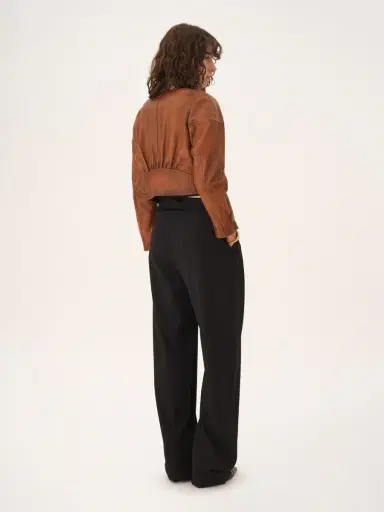 Chloé Cropped scoop-neck jacket in leather | Thumbnail 5 Chloé Cropped scoop-neck jacket in leather | Thumbnail 5