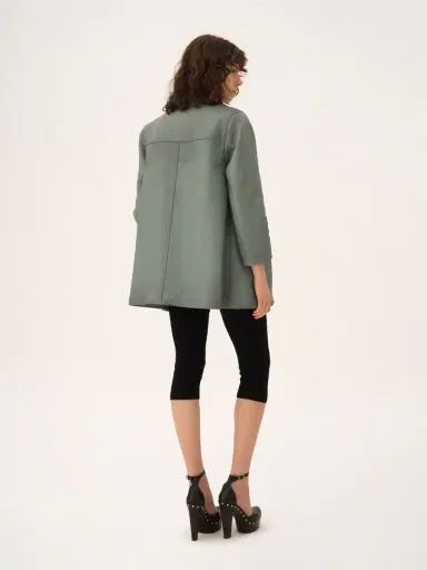 Chloé Single-breasted long jacket in leather | Thumbnail 5 Chloé Single-breasted long jacket in leather | Thumbnail 5