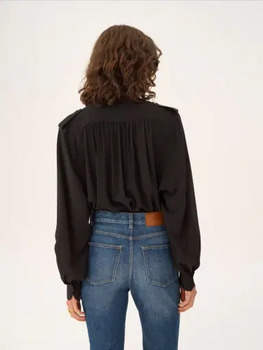 Chloé Gathered blouse in crêpe de chine | Thumbnail 5 Chloé Gathered blouse in crêpe de chine | Thumbnail 5
