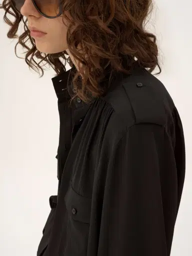 Chloé Gathered blouse in crêpe de chine | Thumbnail 6 Chloé Gathered blouse in crêpe de chine | Thumbnail 6