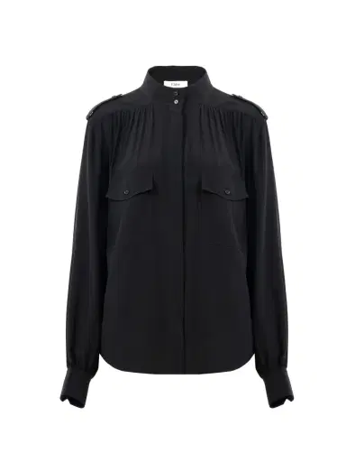 Chloé Gathered blouse in crêpe de chine | Thumbnail 1 Chloé Gathered blouse in crêpe de chine | Thumbnail 1