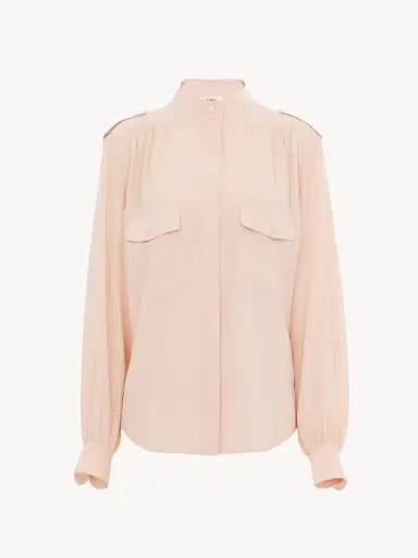 Chloé Gathered blouse in crêpe de chine | Thumbnail 2 Chloé Gathered blouse in crêpe de chine | Thumbnail 2