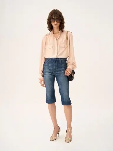 Chloé Gathered blouse in crêpe de chine | Thumbnail 3 Chloé Gathered blouse in crêpe de chine | Thumbnail 3