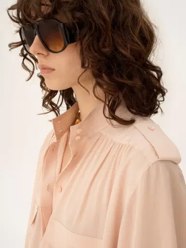 Chloé Gathered blouse in crêpe de chine | Thumbnail 5 Chloé Gathered blouse in crêpe de chine | Thumbnail 5