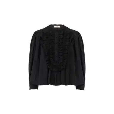 Chloé Gathered ruffle top in technical taffeta | Thumbnail 1 Chloé Gathered ruffle top in technical taffeta | Thumbnail 1