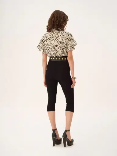 Chloé Short-sleeve ruffle top in crêpe de chine | Thumbnail 5 Chloé Short-sleeve ruffle top in crêpe de chine | Thumbnail 5