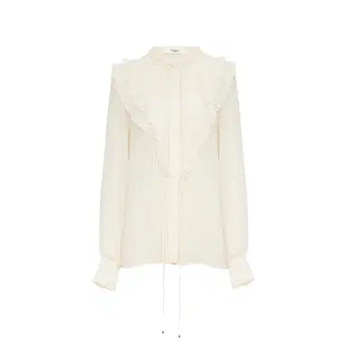 Chloé Ruffled blouse in silk georgette | Thumbnail 1 Chloé Ruffled blouse in silk georgette | Thumbnail 1