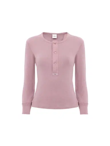 Chloé Fitted Henley shirt in cotton jersey | Thumbnail 2 Chloé Fitted Henley shirt in cotton jersey | Thumbnail 2