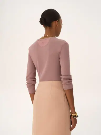 Chloé Fitted Henley shirt in cotton jersey | Thumbnail 5 Chloé Fitted Henley shirt in cotton jersey | Thumbnail 5