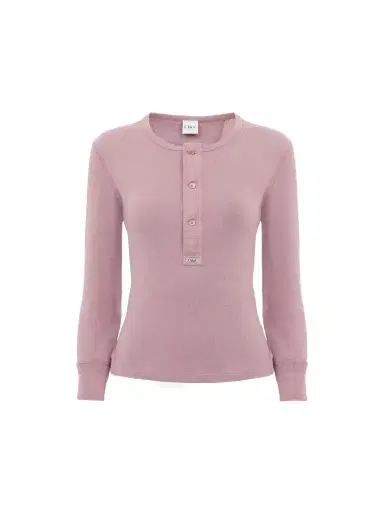 Chloé Fitted Henley shirt in cotton jersey | Thumbnail 1 Chloé Fitted Henley shirt in cotton jersey | Thumbnail 1