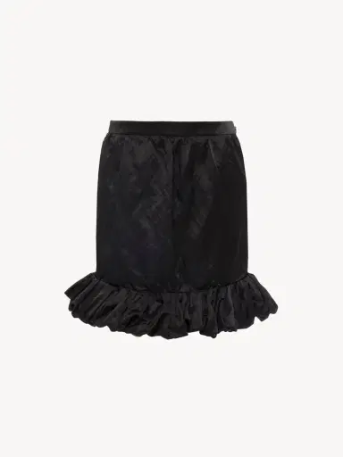 Chloé Ruffled mini skirt in washed technical satin | Thumbnail 2 Chloé Ruffled mini skirt in washed technical satin | Thumbnail 2