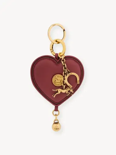 Chloé Chloé Symbols Heart key ring bag charm in soft leather | Thumbnail 2 Chloé Chloé Symbols Heart key ring bag charm in soft leather | Thumbnail 2