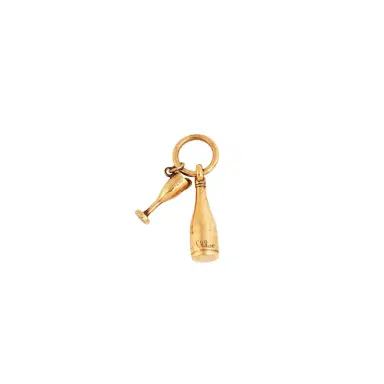 Chloé Bottle & Glass charm in brass | Thumbnail 1 Chloé Bottle & Glass charm in brass | Thumbnail 1