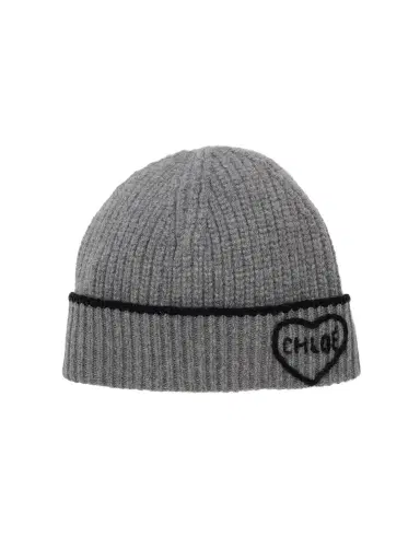 Chloé The Chloé Encoeur beanie in wool & cashmere | Thumbnail 1 Chloé The Chloé Encoeur beanie in wool & cashmere | Thumbnail 1