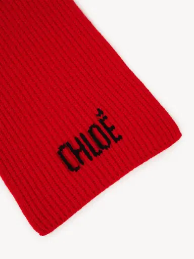 Chloé The Chloé Joyful scarf in wool & cashmere | Thumbnail 4 Chloé The Chloé Joyful scarf in wool & cashmere | Thumbnail 4