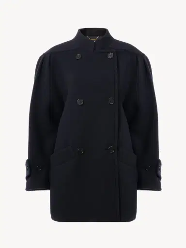 Chloé High-neck double-breasted coat in wool | Thumbnail 2 Chloé High-neck double-breasted coat in wool | Thumbnail 2