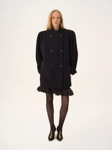 Chloé High-neck double-breasted coat in wool | Thumbnail 3 Chloé High-neck double-breasted coat in wool | Thumbnail 3