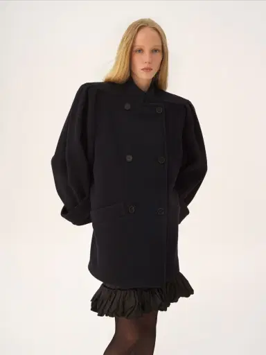 Chloé High-neck double-breasted coat in wool | Thumbnail 4 Chloé High-neck double-breasted coat in wool | Thumbnail 4