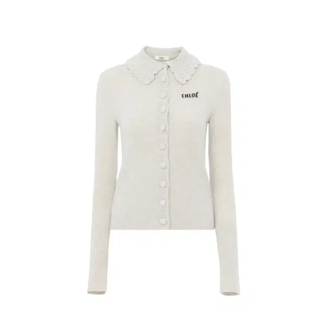 Fitted logo cardigan in a wool knit Fitted logo cardigan in a wool knit