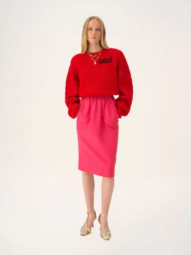 Chloé Oversized logo sweater in a wool & cashmere knit | Thumbnail 3 Chloé Oversized logo sweater in a wool & cashmere knit | Thumbnail 3
